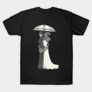 Couple love wedding skull. T-Shirt